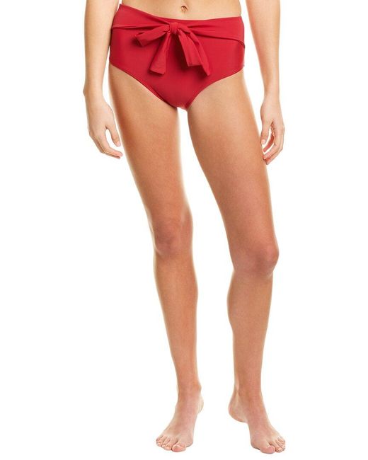 ANDREA IYAMAH Red Maven High-waist Bikini Bottom