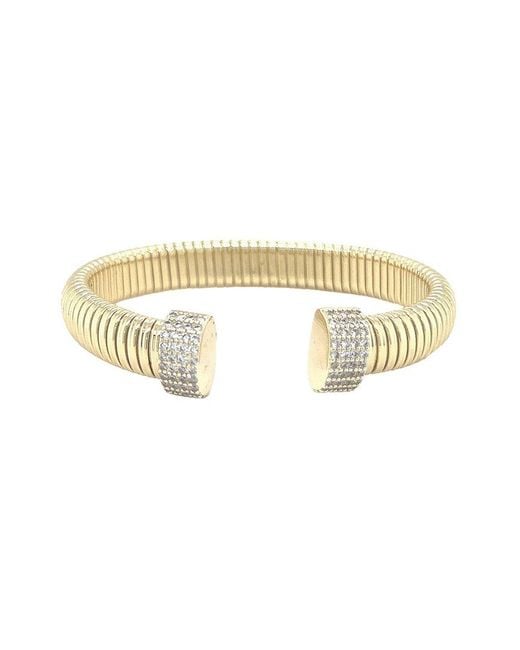 Juvell Metallic 18K Plated Cz Goose Bangle Bracelet