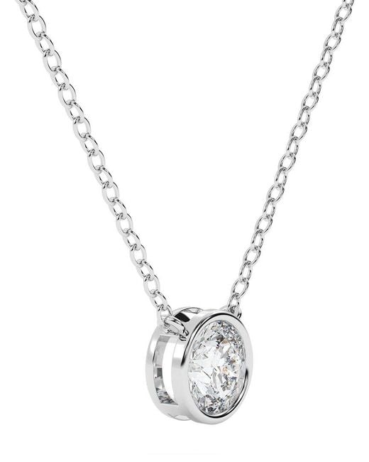 Lab Grown Diamonds Metallic 14K 1.00 Ct. Tw. Lab-Grown Diamond Necklace