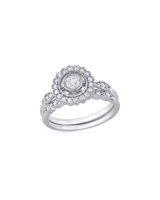 Rina Limor White 14k 0.73 Ct. Tw. Diamond Halo Ring