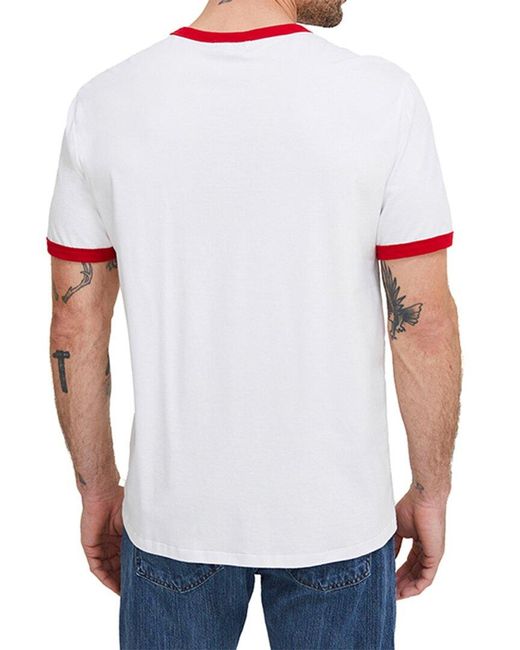 AG Jeans White Anders Ringer T-shirt for men