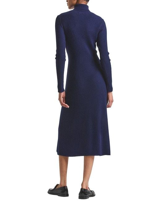 10 Crosby Derek Lam Blue Diana Turtleneck Dress