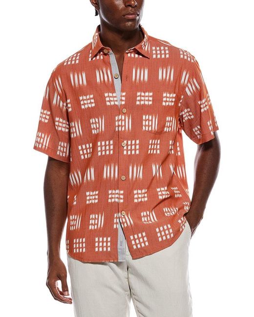 Tommy Bahama Red Coastal Ease Aqua Kay Shirt for men