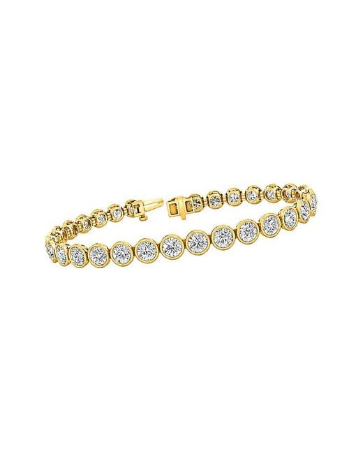 Lab Grown Diamonds Metallic 14K 10.07 Ct. Tw. Lab-Grown Diamond Tennis Bracelet