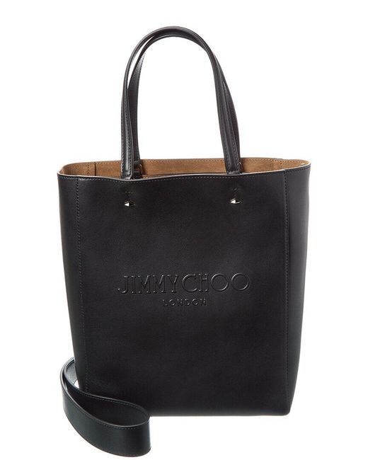 Jimmy Choo Black Lenny N/S Medium Leather Tote