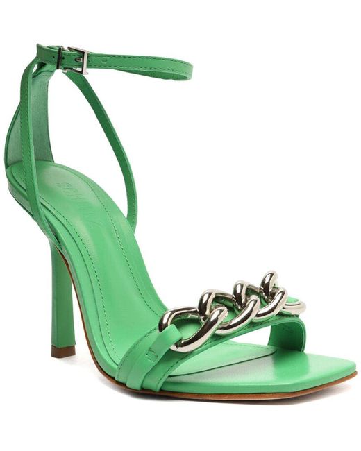 SCHUTZ SHOES Green Lindsay Leather Sandal