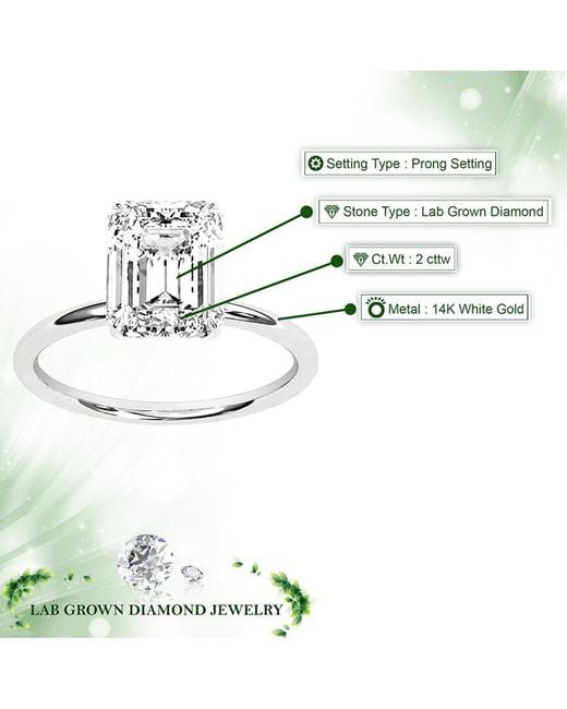 Amairah White 14K 2.00 Ct. Tw. Lab-Grown Diamond Engagement Ring