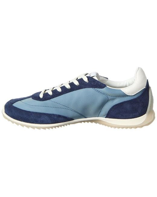 Céline Blue Logo Leather Sneaker