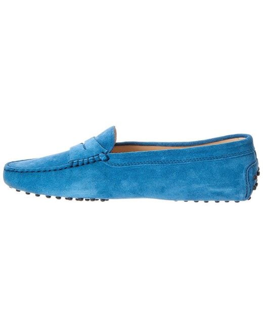 Tod's Blue Suede Loafer