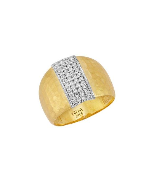 I. REISS White 14k 0.33 Ct. Tw. Diamond Hammered Dome Ring