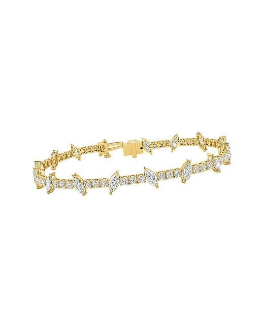 Lab Grown Diamonds Metallic 14K 8.17 Ct. Tw. Lab-Grown Diamond Tennis Bracelet