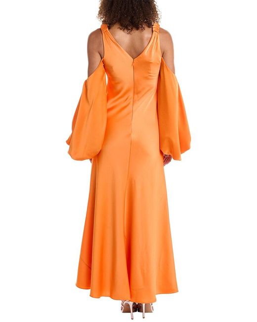 Halston Heritage Orange Binnie Gown