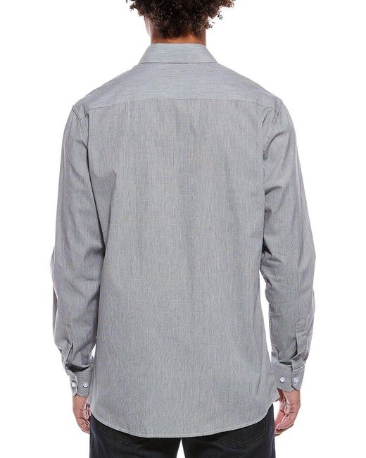 Tahari Gray Modern Fit Dress Shirt for men