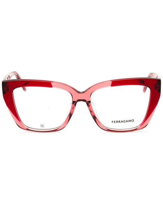 Ferragamo Red 54Mm Optical Frames