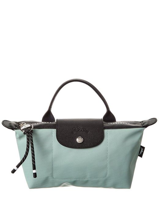 Longchamp Blue Le Pliage Energy Canvas Pouch With Handle