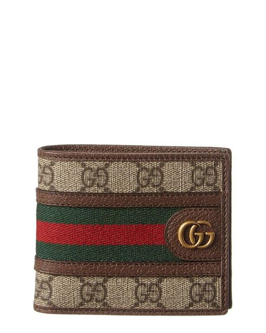 Gucci Natural Ophidia GG Supreme Canvas & Leather Wallet for men
