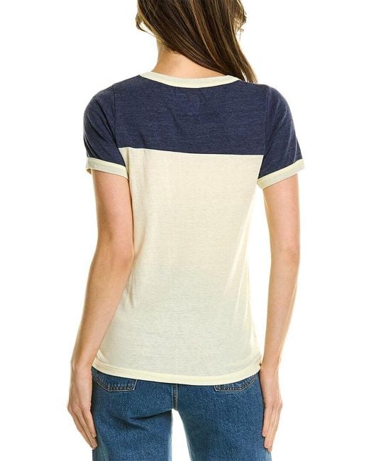 Chaser Brand Blue Blocked Jersey Top