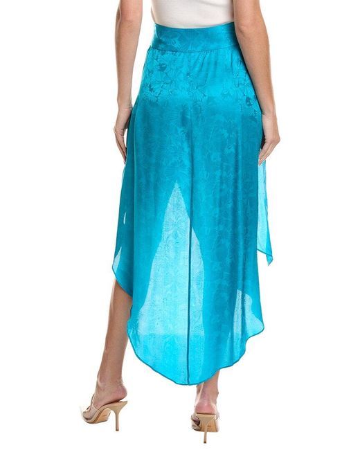 Ronny Kobo Blue Kit Silk-blend Skirt