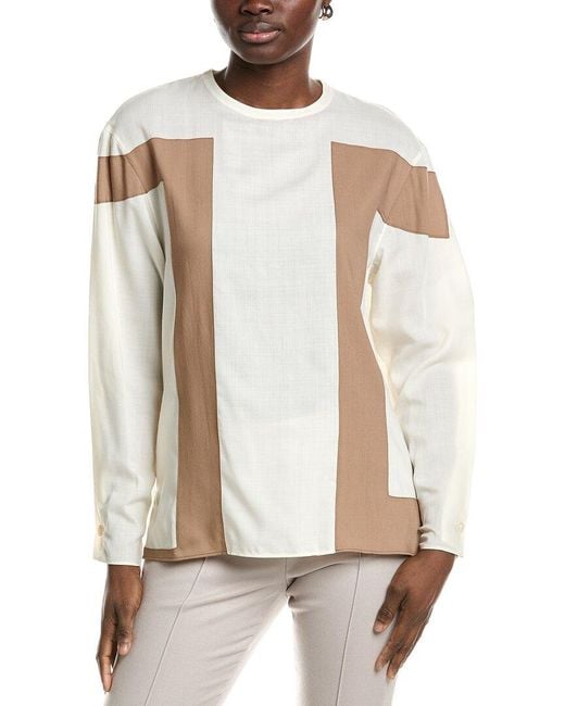 Akris Natural Wool Blouse