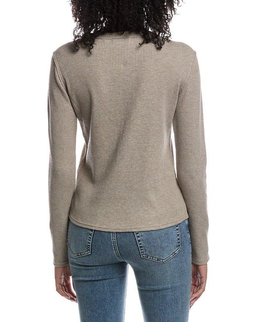 Z Supply Gray Arlet Mini Thermal Top