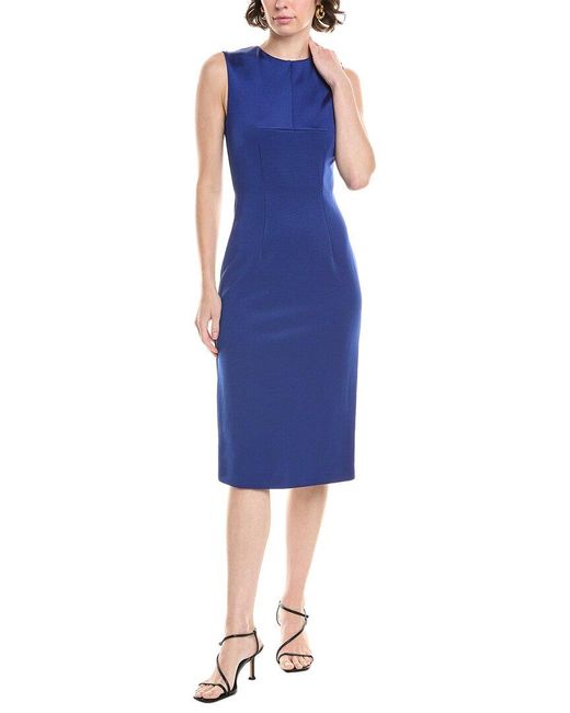Sportmax Blue Andina Midi Sheath Dress