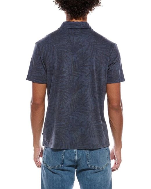 Vintage Summer Blue Performance Tonal Pique Polo Shirt for men