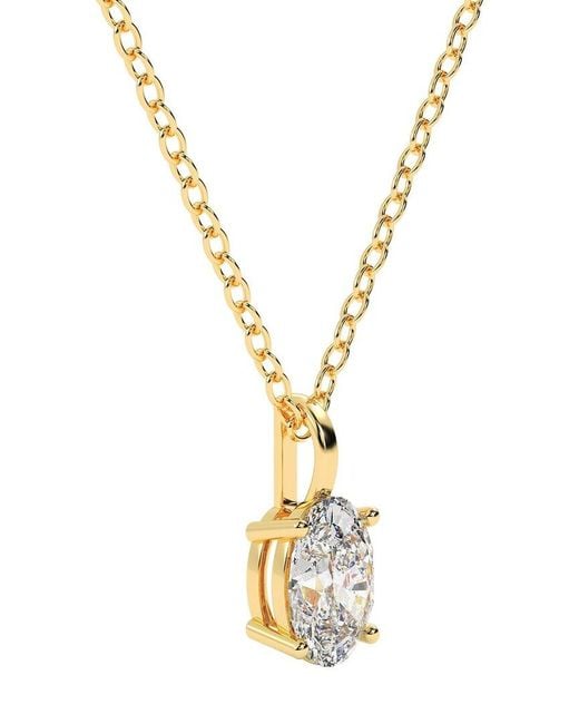 Lab Grown Diamonds Metallic 14k 0.75 Ct. Tw. Lab-grown Diamond Necklace