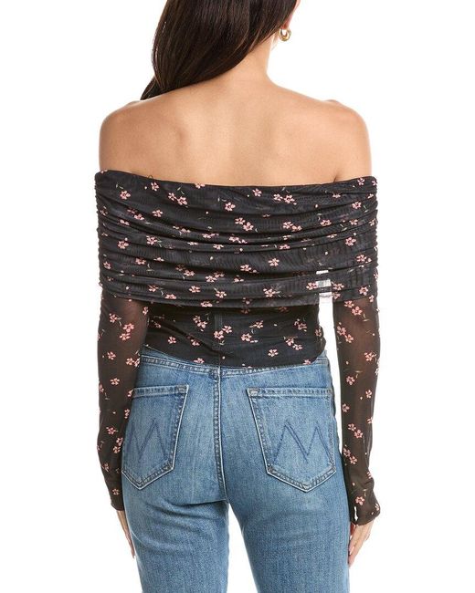 AFRM Black Lilith Off-The-Shoulder Top