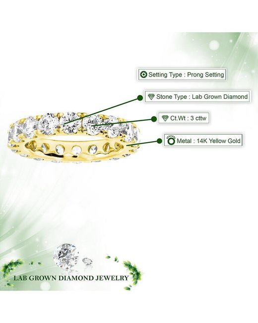 Amairah White 14K 3.00 Ct. Tw. Lab-Grown Diamond Wedding Band Ring