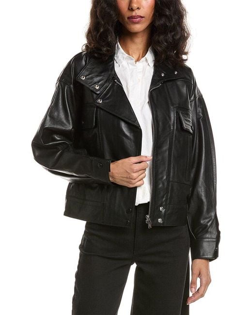 Walter Baker Black Sonya Leather Jacket
