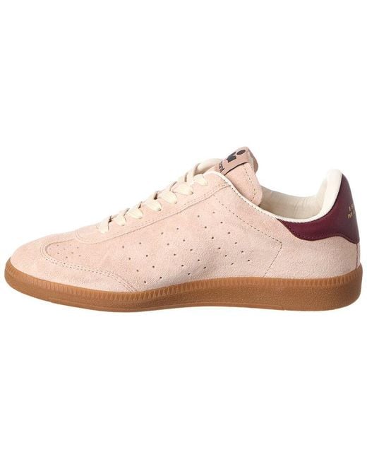 Isabel Marant Pink Leather & Suede Sneaker