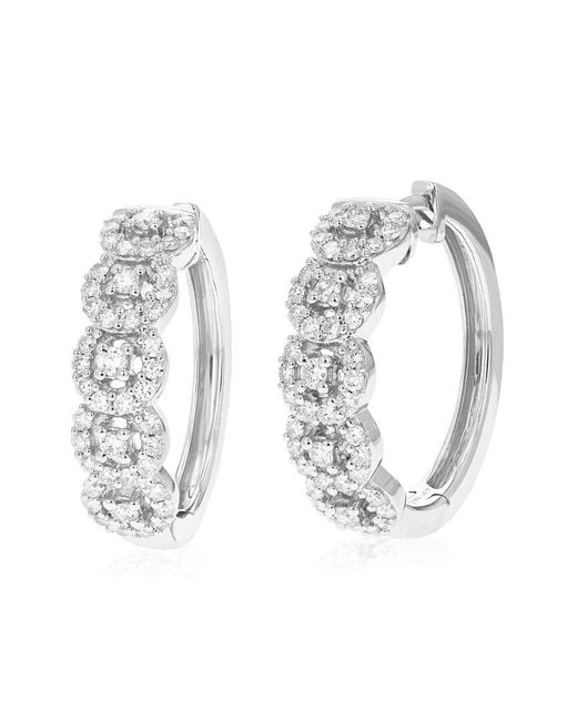 Amairah White 1.00 Ct. Tw. Lab-Grown Diamond Hoops
