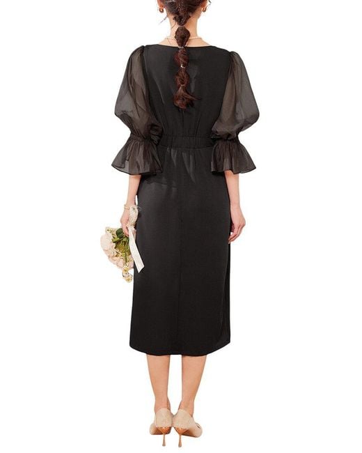 Lily Kim Black Midi Dress