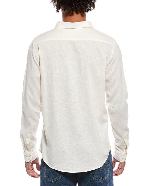 Onia White Standard Linen-blend Shirt for men