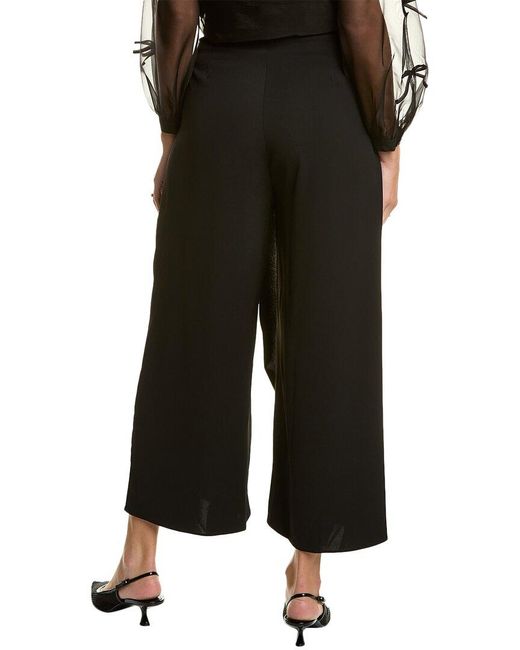 Gracia Black Wrap Wide Leg Pant