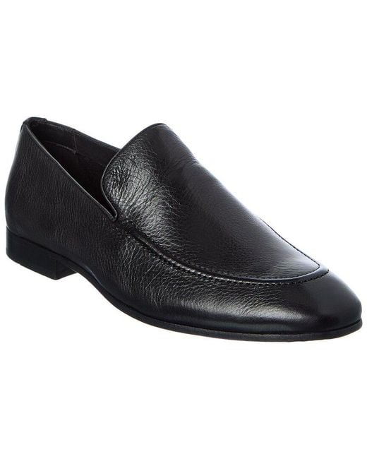 Donald J Pliner Black Tristancy Footwear Leather Slip-on for men