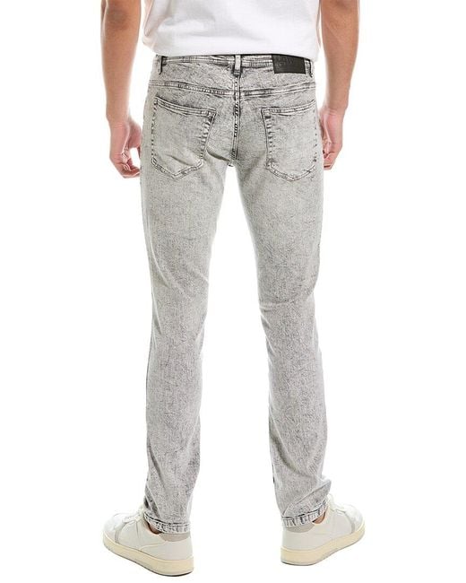 Roberto Cavalli Gray Grey Acid Wash Slim Straight Jean for men