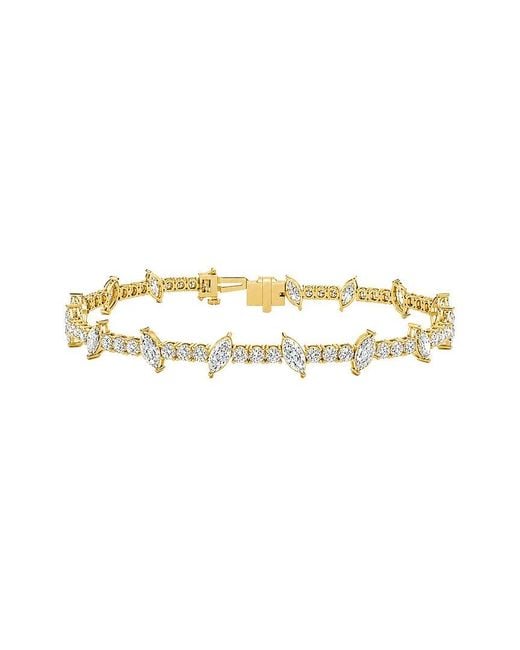 Lab Grown Diamonds Metallic 14K 8.17 Ct. Tw. Lab-Grown Diamond Tennis Bracelet