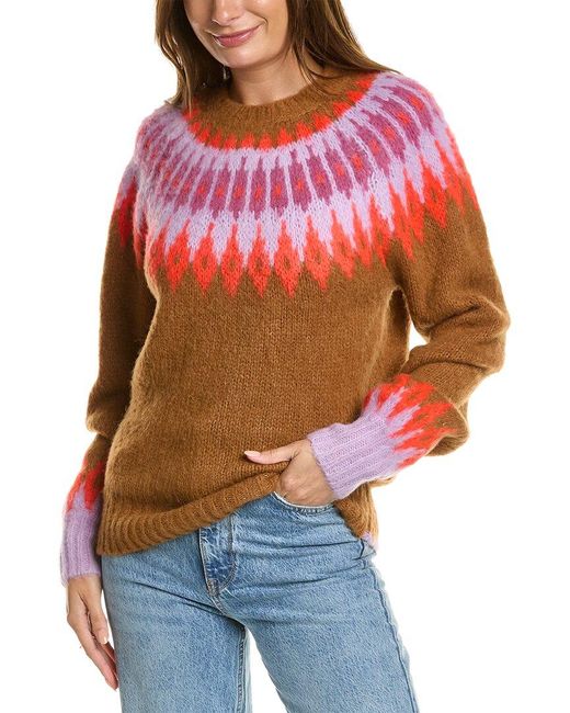 AllSaints Red Falka Alpaca & Wool-blend Sweater