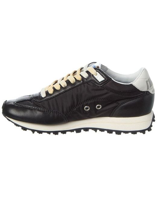 Golden Goose Deluxe Brand Black Running Marathon M77 Nylon & Leather Sneaker