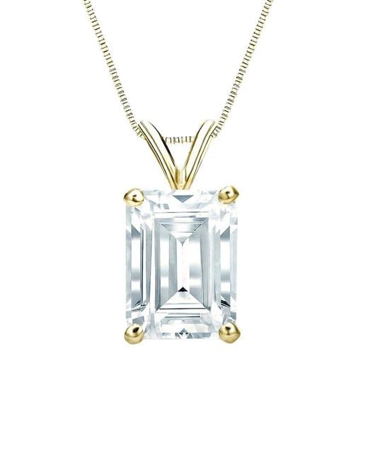 Sabrina Designs Lab Grown Diamonds White 14K 4.00 Ct. Tw. Lab-Grown Diamond Solitaire Pendant