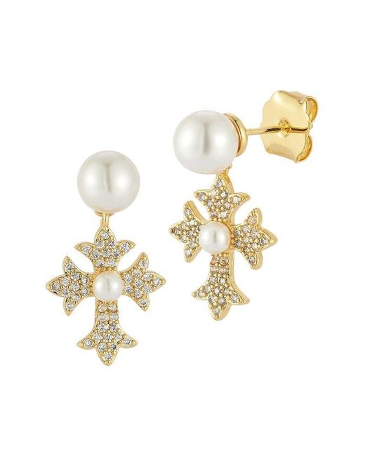 Sphera Milano Metallic Plated Cz Earrings