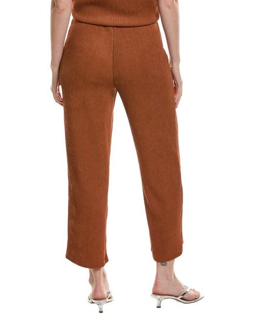 Anne Klein Brown Pull-On Wide Leg Crop Pant