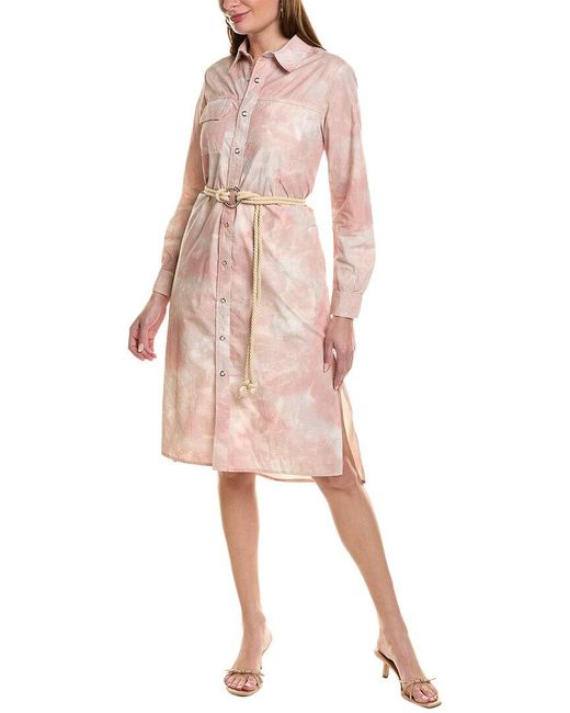AG Jeans Pink Taylor Workwear Midi Dress