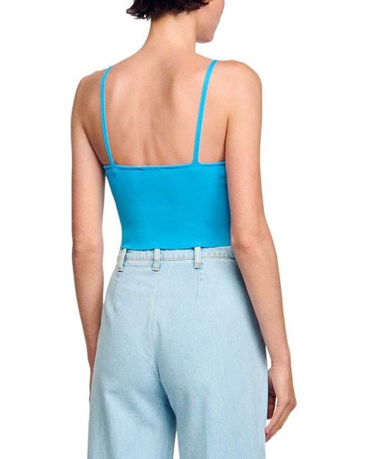 Sandro Blue Shell Sweater