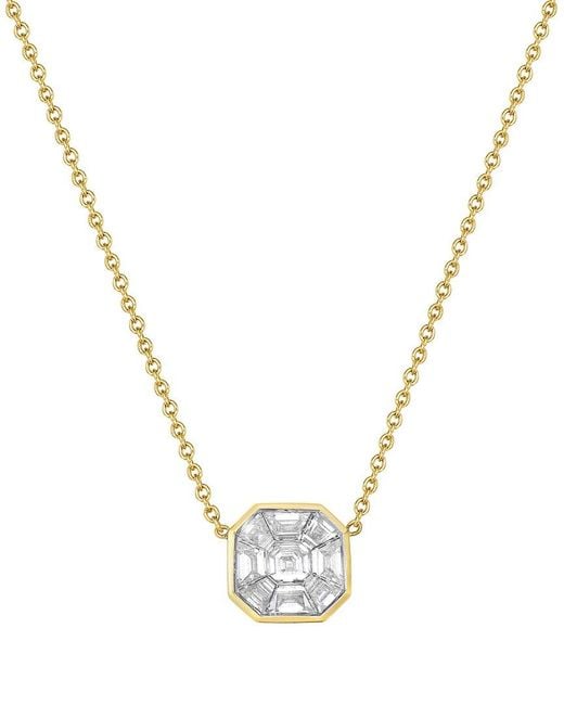 Forever Creations USA Inc. Metallic Forever Creations 14k 0.43 Ct. Tw. Diamond Illusion Necklace