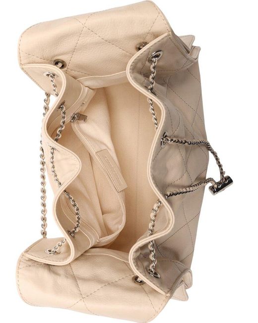 Walter Baker Natural Valeria Quilted Leather Bucket Bag