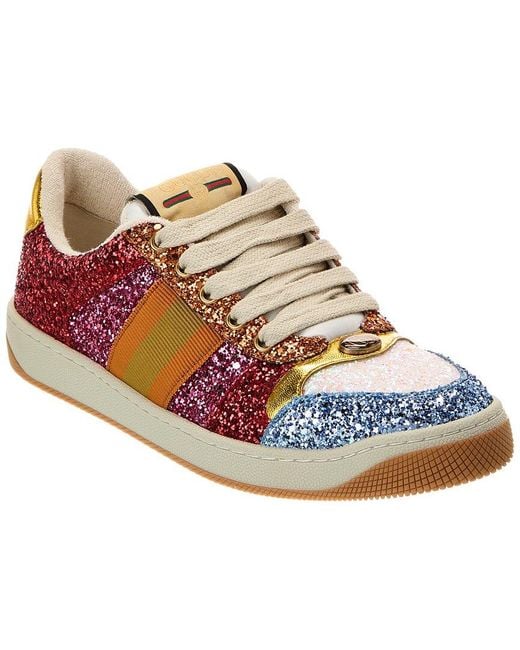 Gucci Pink Glitter Sneaker