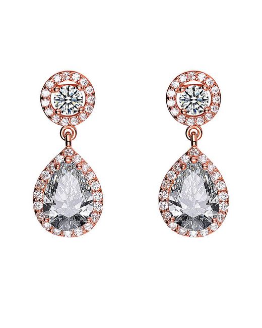 Rachel Glauber Metallic 18k Rose Gold Vermeil Earrings