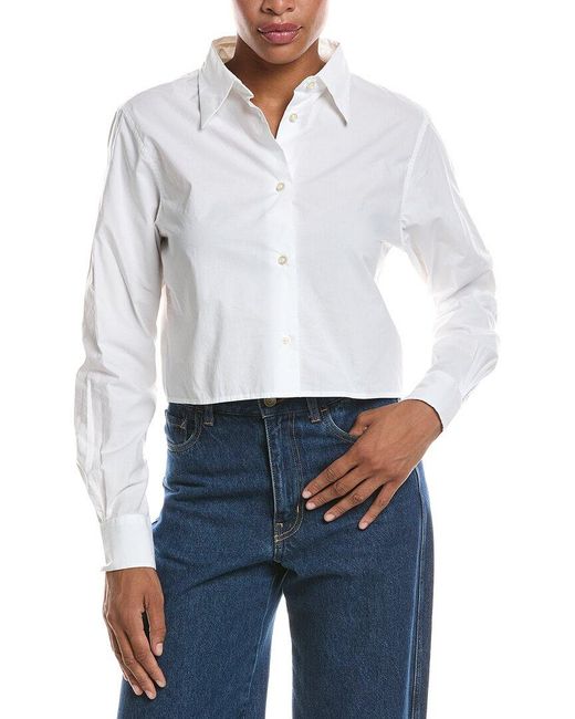 Officine Generale White Cataleya Poplin Top